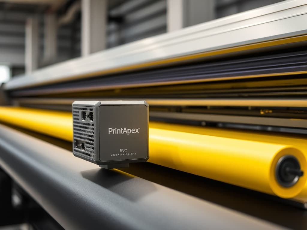 PrintApex edge device installed on a wide-format printer
